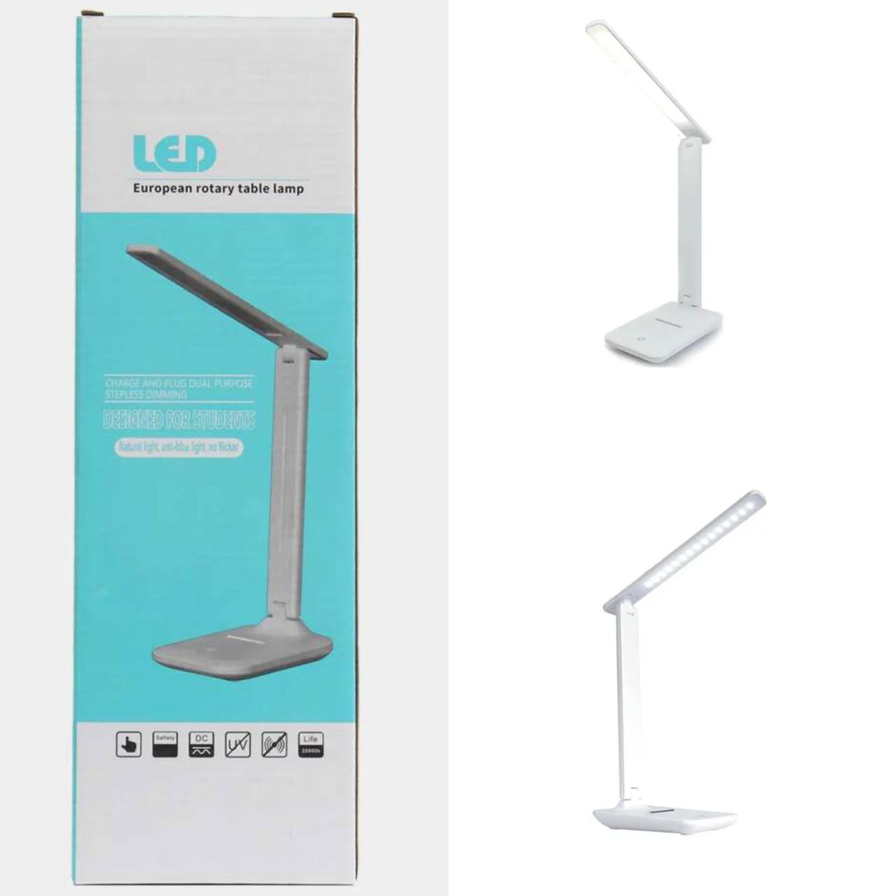 Беспроводная настольная светодиодная лампа для маникюра European Rotary Table Lamp