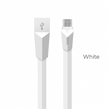 Кабель Hoco X4 Zinc USB - micro USB, 1.2 м белый