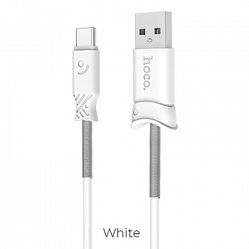 Кабель Hoco X24 Pisces, USB - USB Type-C, 1 м, белый