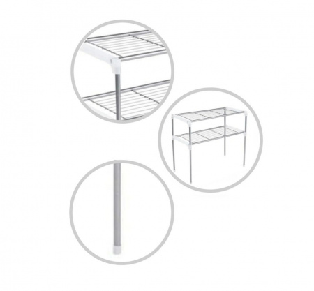 Стеллаж для микроволновки на 2 отделения Multi-function Telescopic Framework