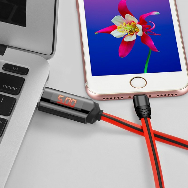 Кабель Hoco U29, lightning, 1.2 м, черный