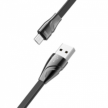 Кабель Hoco U57 USB - micro USB, 1.2 м черный