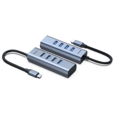 Хаб Baseus Enjoy AHUB-Q0G, 5 разъемов, USB Type-C - USB 3.0