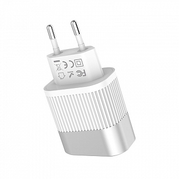 Сетевое зарядное устройство Hoco C40A, 2 USB, 2.4А, белый