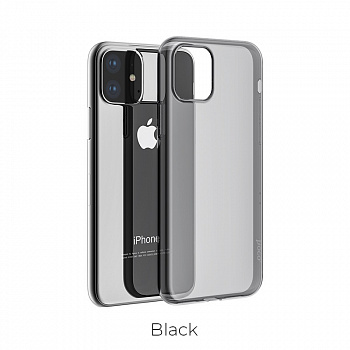 Чехол HOCO TPU Light Series для iPhone 11 черный прозрачный, 0,8 мм