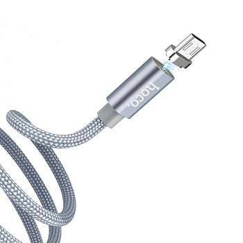 Кабель Hoco U40A USB - micro USB, 1 м серый