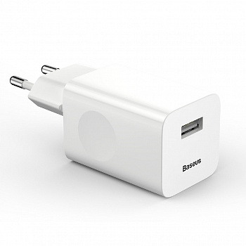 Сетевое зарядное устройство Baseus CCALL-BX02 QС 3.0, 1 USB Quick Charge 3.0, белый