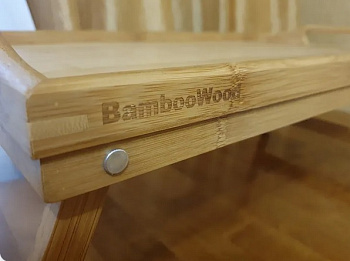 Бамбуковый стол трансформер для еды  Bamboo Wood