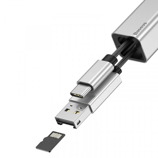Адаптер-переходник Baseus Pendant ACDKQ-HG0S, USB Type-C - USB, картридер microSD