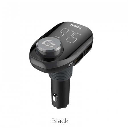 Автомобильное зарядное устройство HOCO E45 Happy route, 2.4A, черный, TF, USB