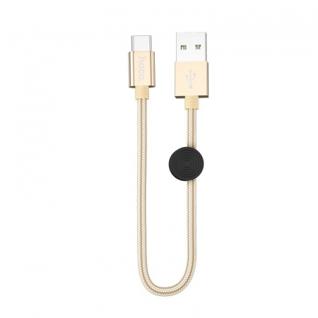 Кабель Hoco X35 Premium, USB - USB Type-C, 0.25 м, золотой
