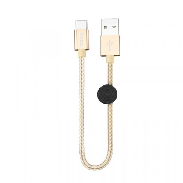 Кабель Hoco X35 Premium, USB - USB Type-C, 0.25 м, золотой