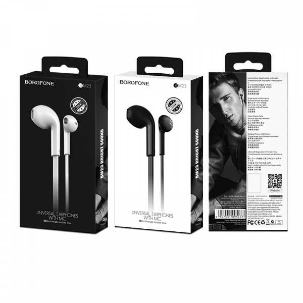 Наушники-вкладыши с микрофоном BM23 Black