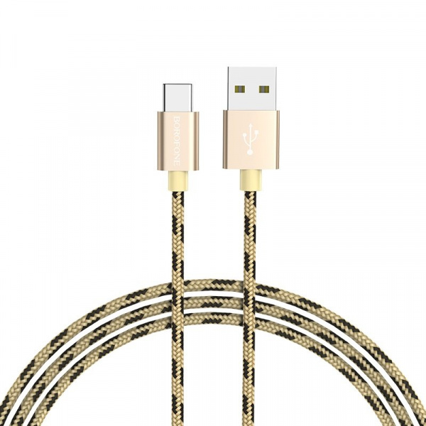 Кабель Borofone BX24, USB - USB Type-C, 1 м, золотой