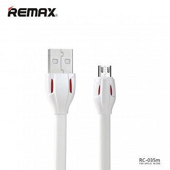 Кабель Remax Laser RC-035m USB - micro USB, белый
