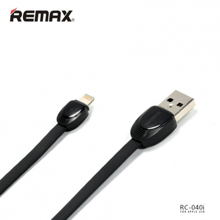 Кабель Remax Shell RC-040i, lightning, 1 м, черный