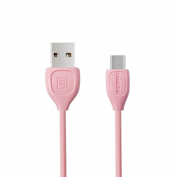 Кабель Remax Lesu RC-050a, USB - USB Type-C, 1 м, розовый
