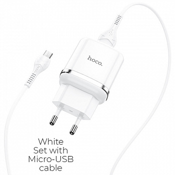 Зарядное устройство HOCO N3 Special, 3A, белый, кабель micro USB
