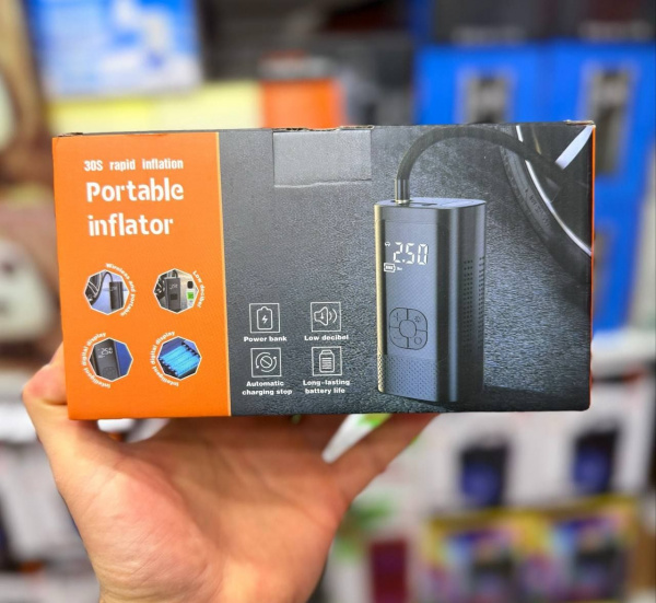 Беспроводной автомобильный компрессор portable inflator