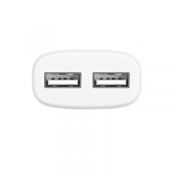 Сетевое зарядное устройство Hoco C12, 2 USB, 2.4А, белый
