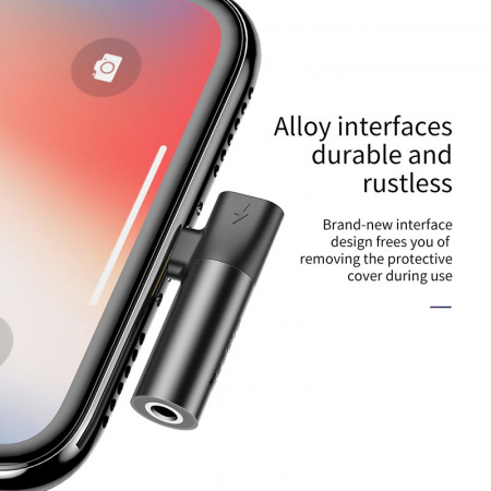 Переходник Baseus L43 CALL43-01, Apple Lightning - mini jack 3.5 mm