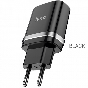 Зарядное устройство HOCO N1 Ardent, 2.4A, черный, один порта