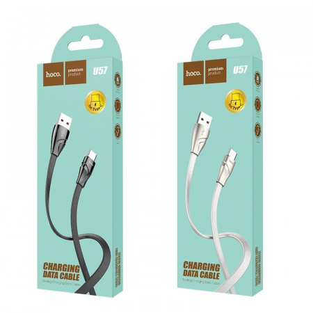 Кабель Hoco U57, USB - USB Type-C, 1.2 м, белый