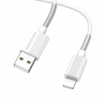 Кабель Borofone BX11, lightning, 1 м, белый