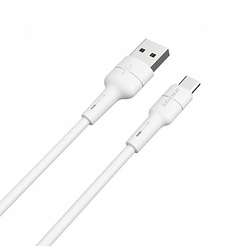 Кабель Borofone BX30 Silicone USB - micro USB, 1 м белый
