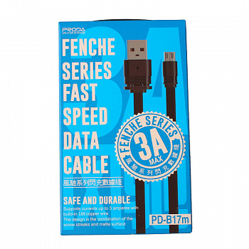 Кабель Proda Fenche PD-B17m USB - micro USB, черный