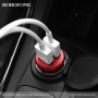 Автомобильное зарядное устройство BOROFONE BZ6 Carex, 2.1A, 12 Вт, красный, двойной порт