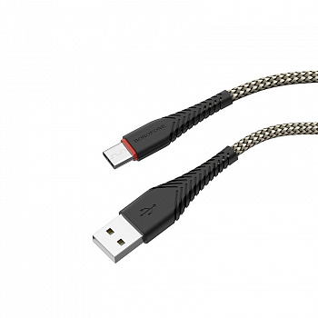 Кабель Borofone BX10 SmartSync, USB - USB Type-C, 1 м, черный