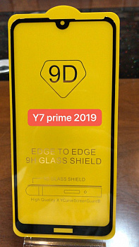 Защитное стекло Full Glue для Huawei Y7 Prime 2019, черный