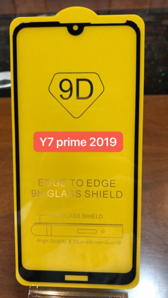Защитное стекло Full Glue для Huawei Y7 Prime 2019, черный