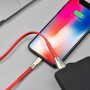 Кабель Hoco U58, lightning, 1.2 м, красный