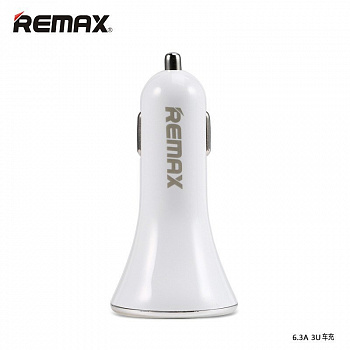 Автомобильное зарядное устройство Remax 3USB RCC302, белый