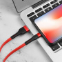 Кабель Hoco X34, lightning, 1 м, красный
