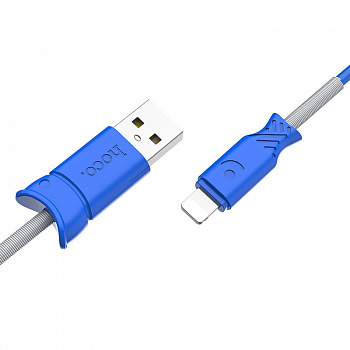Кабель Hoco X24, lightning, 1 м, синий