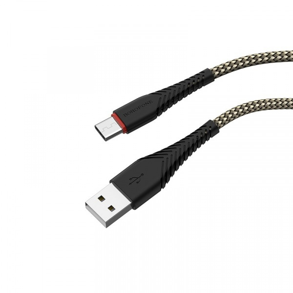 Кабель Borofone BX25, USB - USB Type-C, 1 м, черный