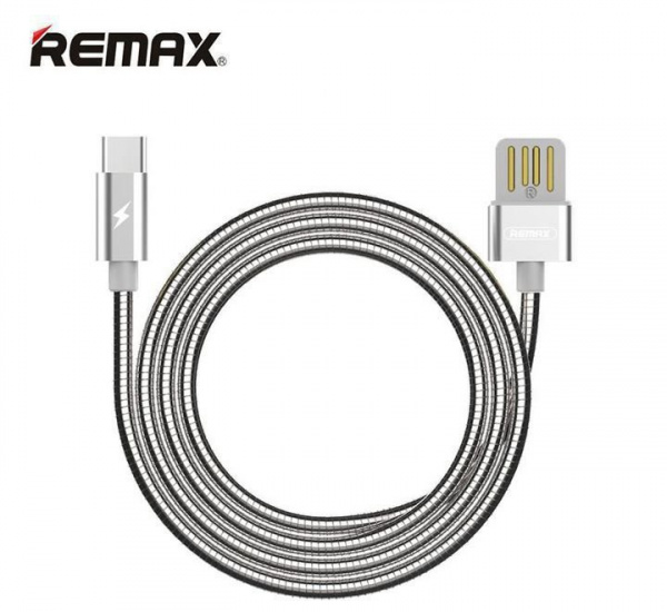 Кабель Remax Tinned RC-080a, USB - USB Type-C, серебристый