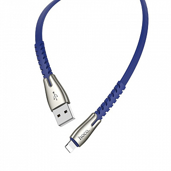 Кабель Hoco U58, lightning, 1.2 м, синий
