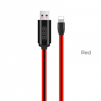 Кабель Hoco U29, lightning, 1.2 м, черный