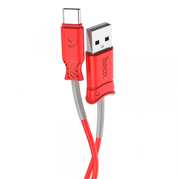 Кабель Hoco X24 Pisces, USB - USB Type-C, 1 м, красный