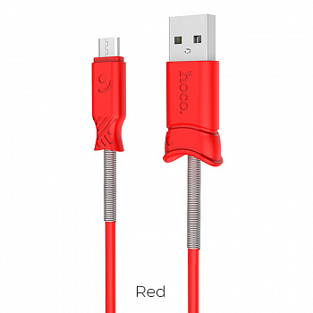 Кабель Hoco X24 Pisces USB - micro USB, 1 м красный
