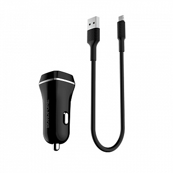 Автомобильное зарядное устройство Borofone BZ2, Lightning, черный