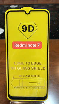 Защитное стекло Full Glue для Xiaomi Redmi Note 7, черный