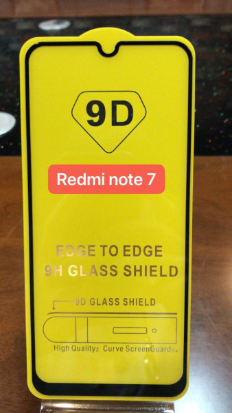 Защитное стекло Full Glue для Xiaomi Redmi Note 7, черный