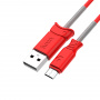 Кабель Hoco X24 Pisces USB - micro USB, 1 м красный
