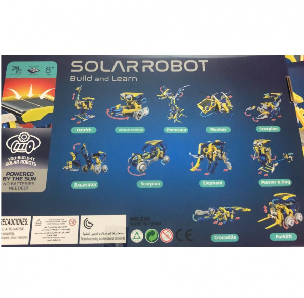Конструктор Solar Robot Build And Learn stem 11 в 1 на солнечной батарее
