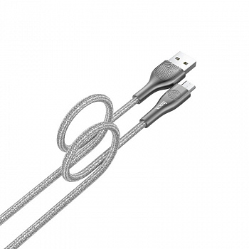 Кабель Hoco U59 USB - micro USB, 1.2 м серый